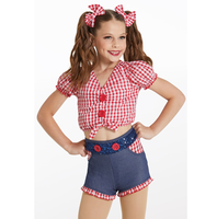 Costumes de danse pour filles, tenues de performance à manches courtes pour enfants, vêtements de danse pour enfants, costumes de ballet pour enfants, shorts de scène