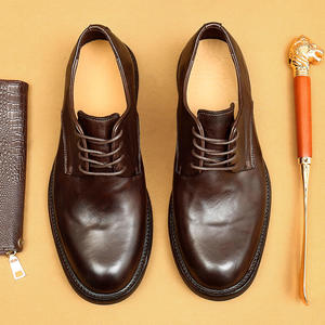 Chaussures en cuir véritable pour hommes Toutes saisons Bureau & Carrière Chaussures de mariage Antidérapantes à enfiler Tendance de la mode - Product Image 3
