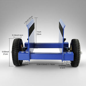 รถเข็นไม้อัดสองล้อคุณภาพสูงระดับอุตสาหกรรม รับน้ำหนักได้ 600 ปอนด์ พร้อมยางกันลื่นปรับได้และขนย้ายสะดวก - Product Image 5