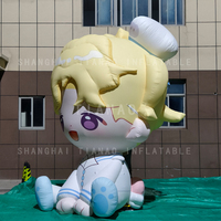 Dessin animé humain gonflable de poupée gonflable de fille de fille gonflable pour la décoration ou la publicité ou les événements