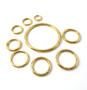 High Tensile Zinc Alloy Metal Circle Shape 10-48mm Swivel Carabiner for Handbag Sanitizer Hook