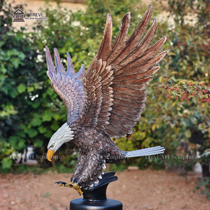 חיצוני קישוט גדול גדול מתכת פסלי פליז מלאכת ברונזה מעופף נשר גן פסל למכירה - Product Image 4
