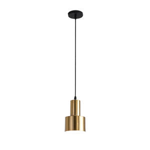 Suspension LED contemporaine en métal doré Lustre suspendu décoratif long pour maison moderne d'hôtel pour restaurant cuisine Suspension - Product Image 1