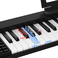 Orgue électronique portable en gros d'usine, instrument de musique, piano électrique, clavier de piano à 61 touches pour enfants, piano noir