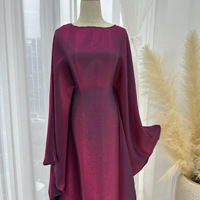 Nouvelle Robe de Soirée Scintillante Abaya Émiratie Élégante Turque Unie Longue Modeste pour Femmes Musulmanes