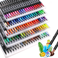 48/60/72 couleurs Art Marqueur pour Dessin Peinture Set Double Brosse Stylo Aquarelle Professionnel Marqueurs