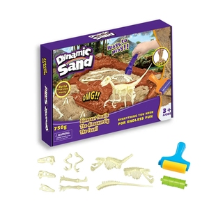 Dinosaurio de arena mágica <span class=keywords><strong>Conjunto</strong></span> Arqueológico interior/exterior DIY juguete educativo plástico playa parque infantil juguete - Product Image 2