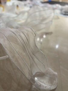 Nouvelle conception de décoration de scène, toile de fond de mariage, suspension murale, installation artistique géante de fleurs <span class=keywords><strong>en</strong></span> <span class=keywords><strong>organza</strong></span> pour vitrine de magasin - Product Image 6