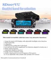Récepteur Full Duplex Double Bande SD007 UHF/VHF 136-174/400-520MHz Radio Bidirectionnelle Émetteur-Récepteur HF avec Affichage LED