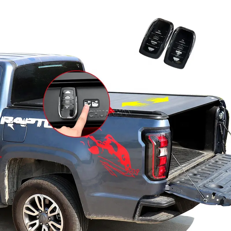 Aluminum Electric Retractable Pickup Truck Bed Cover L200 Tonneau Cover for F-150Raptor
