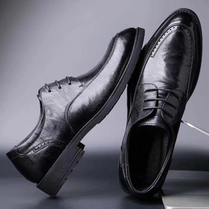Chaussures en cuir pour hommes - Chaussures habillées pour hommes d'affaires - Chaussures de mariage version coréenne - Chaussures décontractées en gros - Product Image 3