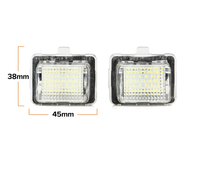 2 pièces d'éclairage de plaque d'immatriculation à LED de qualité supérieure pour BENZ W204 (5D) W207 W212 W216 W221 18 LED, lumières de voiture, accessoires