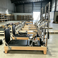 Lit de Pilates multifonctionnel réglable en érable, machine d'exercice corporel complet, avec corde de résistance, pour studio et domicile