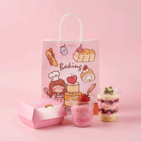 Kit d'emballage alimentaire jetable écologique pour restaurant à emporter, sac en kraft personnalisé avec logo, boîte à sandwich, boîte à toast, boîte à salade, bol à boisson froide