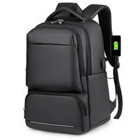 Sac à dos professionnel pour ordinateur portable, vente en gros usine, tissu imperméable, fermeture éclair antivol, multiples poches, port de chargement USB