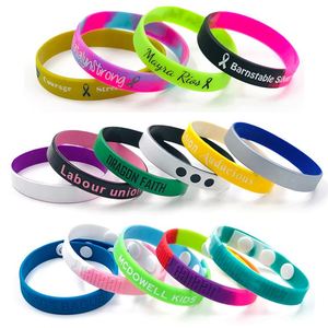 Pulsera de Silicona Portátil para Exteriores, Brazalete de Goma Ligero con Diseño Personalizado, Accesorios para Clubes de Fans - Product Image 1
