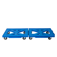 Poignée en plastique à chargement élevé Outils en plastique Chariot à plate-forme durable à quatre roues