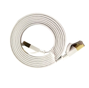 Atacado CAT 7 Flat BC10m/20m/30m Patch <span class=keywords><strong>Cord</strong></span> 30AWG SSTP RJ45 Conector 4 Par Casaco PVC Cat7 Preto Cabo Ethernet de Rede - Product Image 3