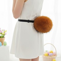 Queue de lapin en fausse fourrure détachable en gros, accessoire de cosplay en peluche pour Halloween, carnaval, fête d'anime, décoration de costume