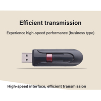 Grosir 100% asli USB Flash Drive Logo kustom 32GB 64GB 128GB pena Thumb Drive plastik USB 2.0 Memoria Usb Stick U Disk