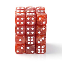 Vente en gros de dés de jeu standard à 6 faces de bonne qualité avec motif de perles, mini dés de 12 mm