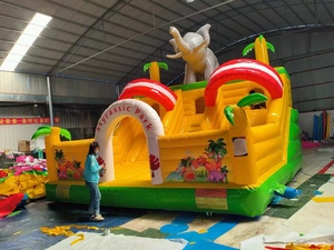 Entretenimento salto macio colorido personalizado do castelo <span class=keywords><strong>Bouncy</strong></span> inflável do PVC do divertimento dos desenhos animados para o castelo inflável das partes - Product Image 5