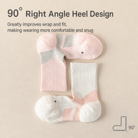 Chaussettes de sport mi-mollet pour femme, design personnalisé, automne, avec semelle en tissu éponge amortissante et évacuation de l'humidité, pour badminton, saut à la corde, course à pied et entraînement