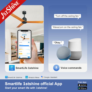 Ventilateur <span class=keywords><strong>de</strong></span> plafond 1stshine Moderne Économiseur d'énergie 110V Basse tension 6 vitesses Ventilateur <span class=keywords><strong>de</strong></span> plafond avec contrôle intelligent par application - Product Image 6