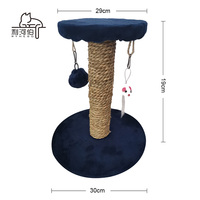 Griffoir pour chat en carton écologique de luxe moderne à double couche, grand format, avec balles interactives et poteau d'escalade