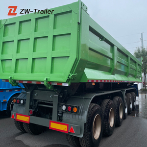 Zw Nhóm <span class=keywords><strong>3</strong></span> trục Dump bán Trailer loại nặng xi lanh thủy lực Dump bán Trailer - Product Image 6