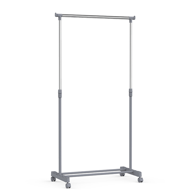 Height Adjustable Stainless Steel Single Pole Garment Rack Movable Hanging Clothing Display Stand Portable Coat Rack for Pants