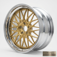 Nuevas llantas de aluminio forjado multpieza escalonadas de lujo con diseño cóncavo profundo para coches deportivos, estilo posventa, ligeras y de billet.