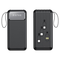Nouveau Offre Spéciale Portable Charge 4 en 1 Câble Intégré 30000mAh Power Banks Chargeur Câble Autonome Power Bank 40000mAh