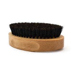 Brosse à barbe en bois à poils <span class=keywords><strong>de</strong></span> sanglier, manche en bois, 360 Wave, pour hommes, en promotion - Product Image 1