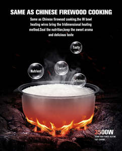 Olla arrocera comercial IH de ahorro de energía de 15L con temporizador digital certificado CE para servicio de catering de alto volumen - Product Image 2