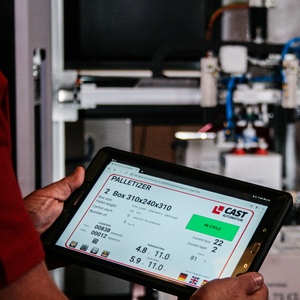 La technologie allemande de haute qualité des machines de palettiseur PLC électrique emballe efficacement les boîtes de conserve ceintures/barres/barils-pour le bois - Product Image 6