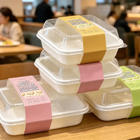 Boîtes à pâtisserie en PET transparentes avec fenêtre frontale, modèle DT-206, personnalisables avec logo, jetables, carrées, en kraft, pour pain, gâteaux, cadeaux, donuts