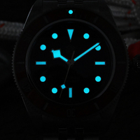 Montre de plongée automatique mécanique pour homme de luxe, étanche à 200 m, en acier inoxydable 316L, logo personnalisé, 20 bars, super lumineuse