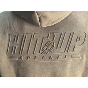 Sweat à capuche homme coupe ample épaisse, style streetwear, avec motif 3D en relief, faible MOQ - Product Image 3