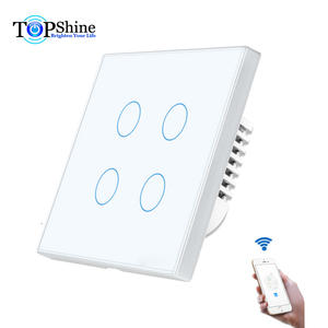 Nouveau commutateur de conception 4 gangs WiFi interrupteur mural tactile pour le contrôle de l'application Smart Life et fonctionne avec <span class=keywords><strong>Echo</strong></span> et <span class=keywords><strong>Google</strong></span> <span class=keywords><strong>Home</strong></span> Assistant - Product Image 4