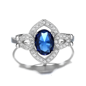 Engagement Cubic Zirconia Ring Sapphire Ring 925 Silver Ring Jewelry <strong>Fashion</strong> <strong>Jewellery</strong> Wholesale - Product Image 4
