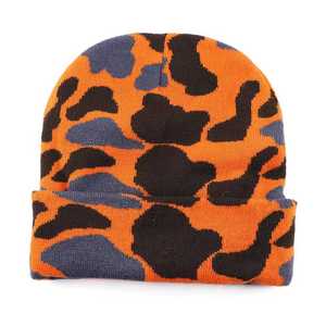 High Quality Custom Logo Hot Sale Men's Camo Knit Beanie Hat Cuff Tactical Sports Toque <b>Bonnet</b> Wholesale - Product Image 3
