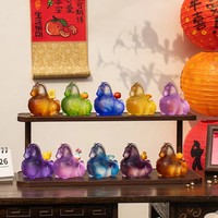 ArtFamily Sculpture de cheval en verre coulé fait main, thème animal, personnalisable, statue d'art ancien, décoration Jiangsu, Nouveauté de Noël