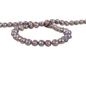 Perles de culture d'eau douce naturelles baroques 6-7 mm, fortes, à double face, avec trou latéral, semi-finies, pour DIY - Product Image 5