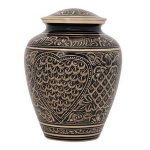 Urne de crémation en laiton de couleur verte de haute qualité pour adulte, faite à la main en métal, pour cendres d'adulte par Axiom Home Accents - Product Image 6