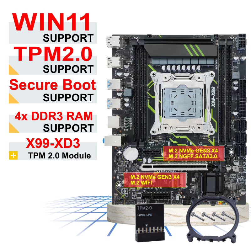 X99-XD3 Motherboard + TPM2.0