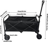 Chariot pliable robuste avec grandes roues pour le sable, chariot de transport portable pour le camping, les sports et les activités de plein air, personnalisable