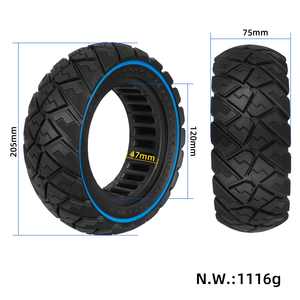 Pneu solide tout-terrain ULIP noir-bleu 9x3.0-5.5 pour trottinette électrique Kukirin G2 Pro 9 pouces 2024, pneu de remplacement anti-crevaison - Product Image 2