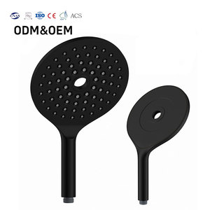 High Pressure Wall <b>Mount</b> Black Four Pattern Super Soft Silicon <b>Spray</b> Hand Shower Head With Self Clean Nozzle For Apartments - Product Image 1