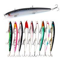 Échantillons gratuits de leurres de pêche d'hiver en plastique dur flottant de 14 cm/15 g, logo personnalisé, tête de poisson, spinner flottant, brochet d'hiver, petits leurres de pêche